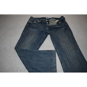 Antik Denim Jeans Mens Size 40 x 30 Blue Studded Embroidered Straight